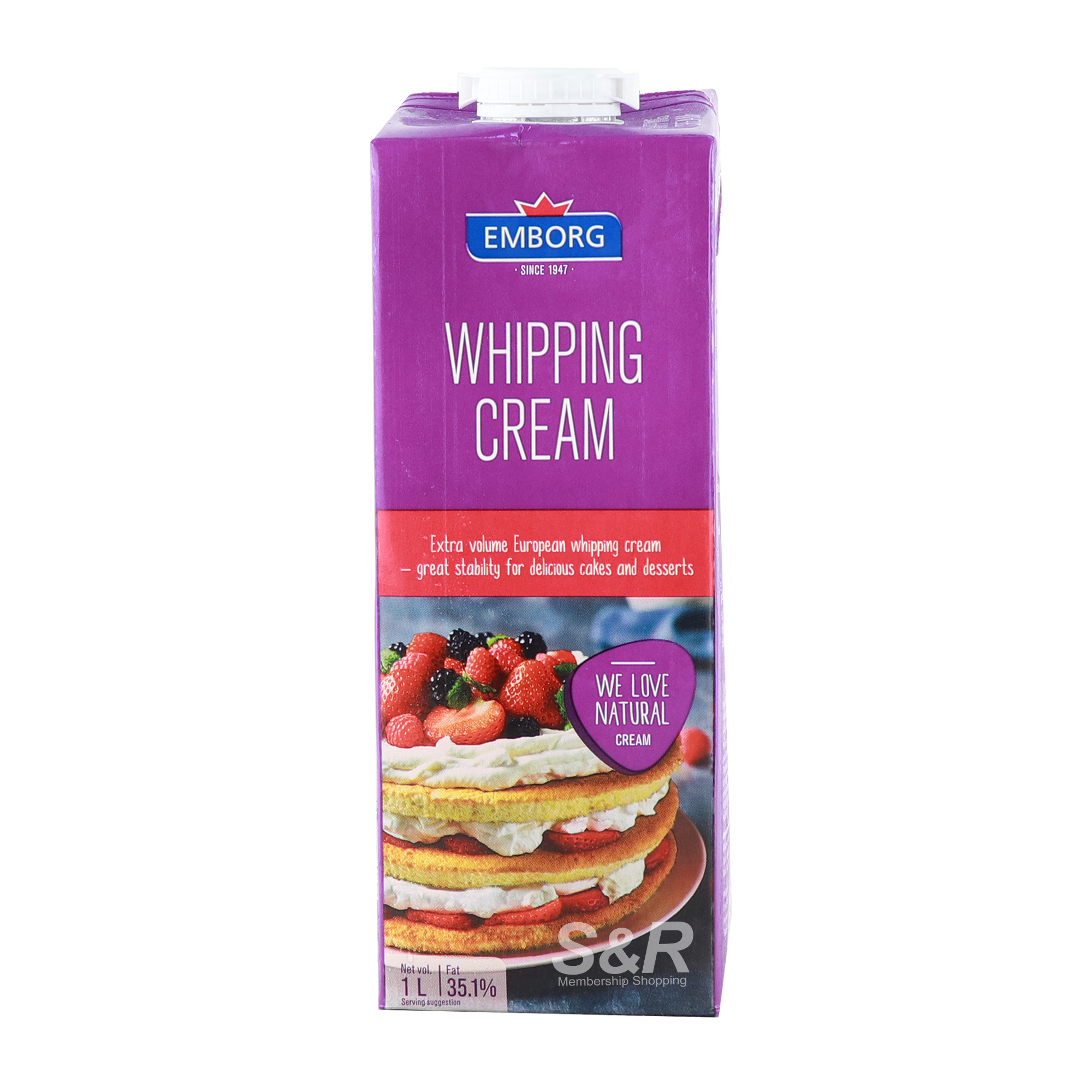 Emborg Whipping Cream 1L